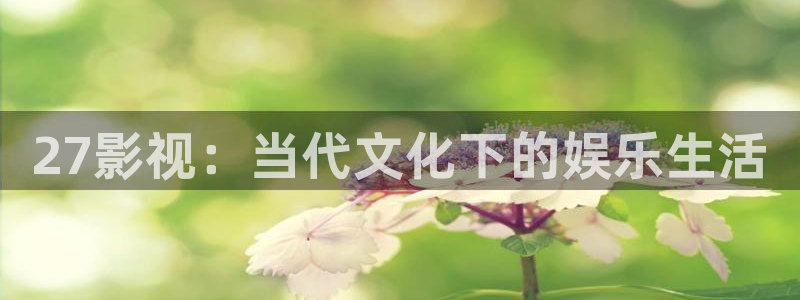 韓國影視劇：27影視：當代文化下的娛樂生活